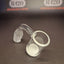Quartz Banger - 18mm / 90° Male Fitting - Flat Bottom Bucket - White
