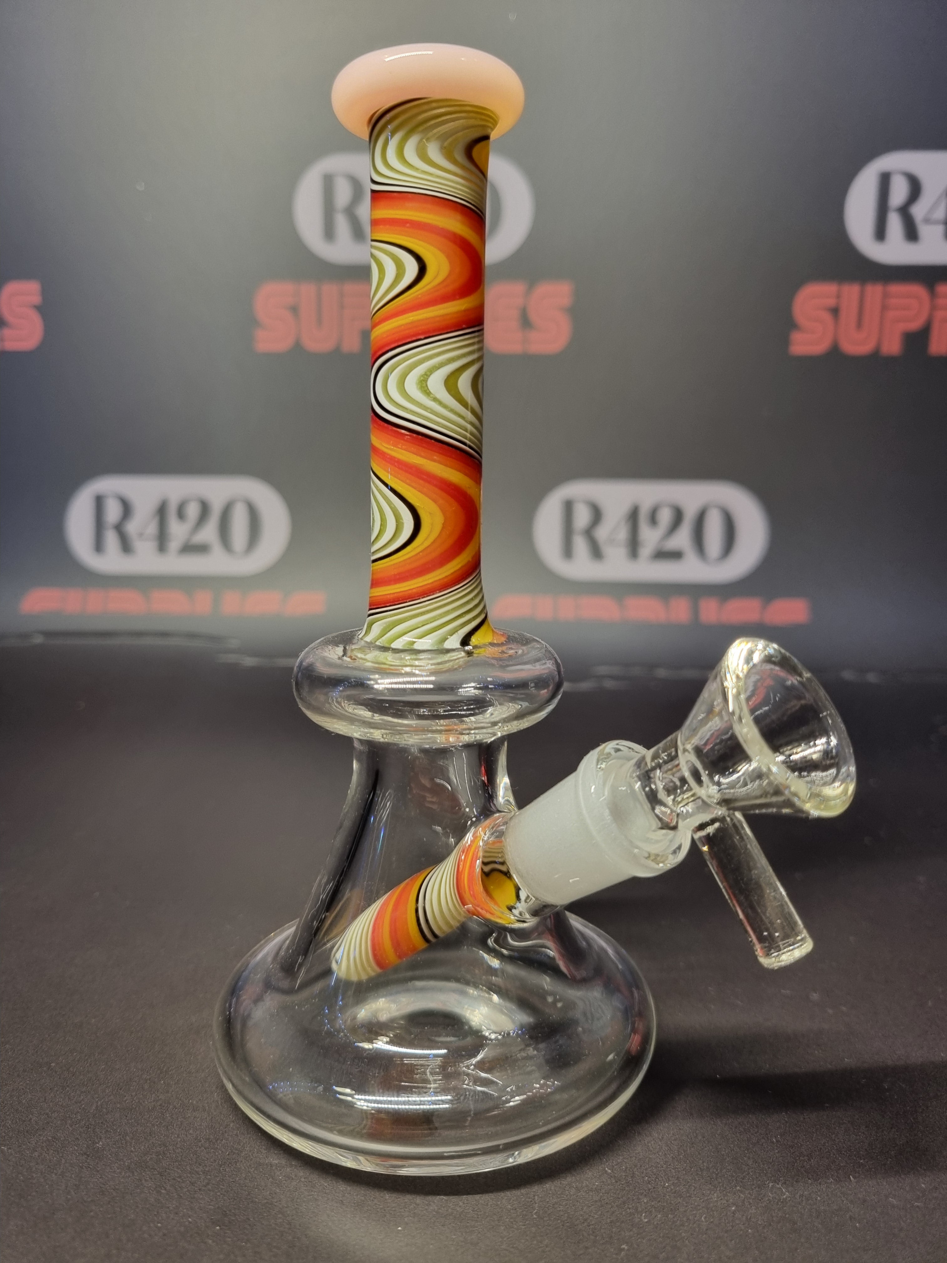 Amsterdam Limited Edition Bubbler - Multi Colour Swirls - H:16cm