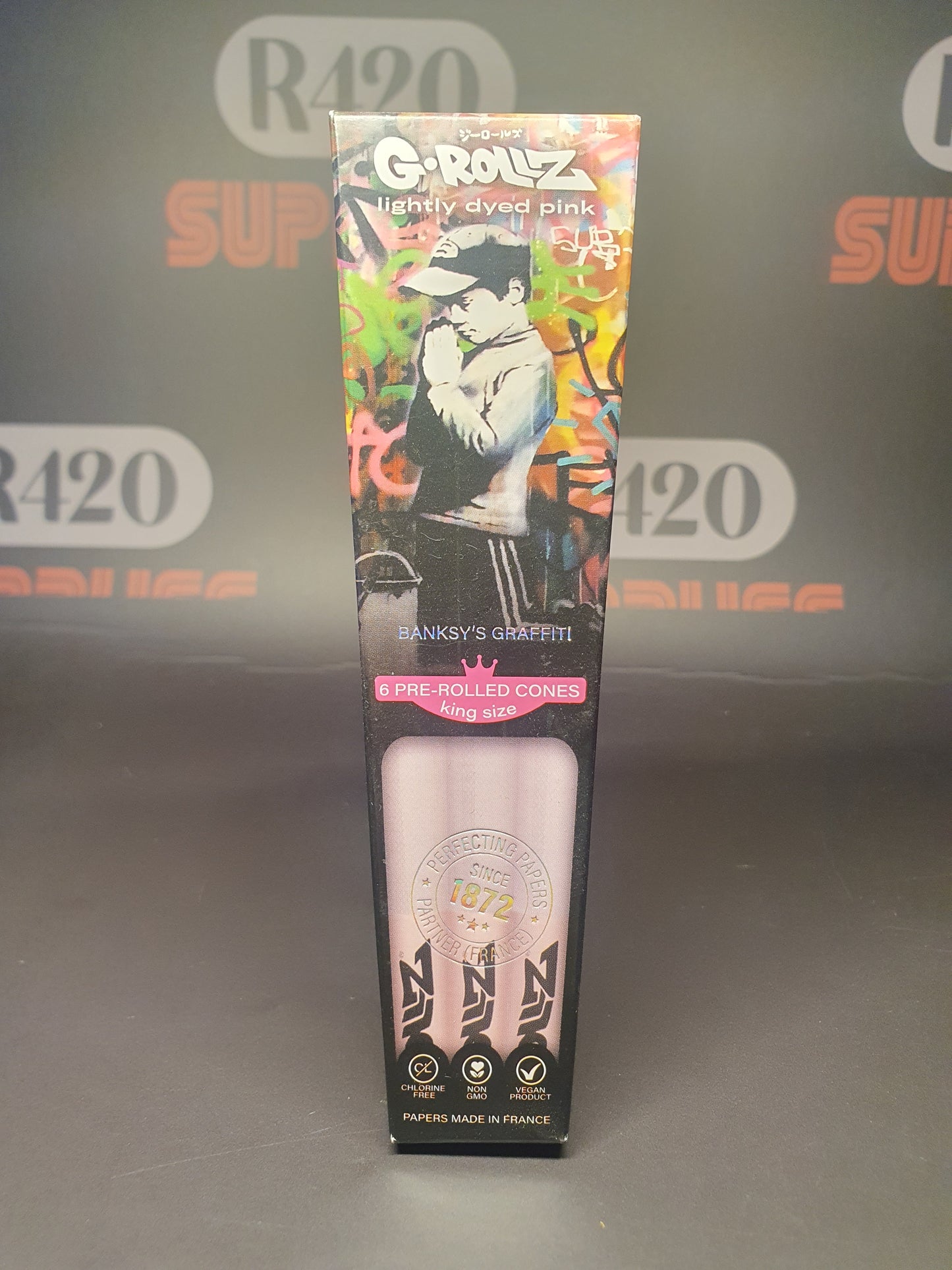 G-Rollz - Banksy -  Kingsize Pink Cones - 6 Pk