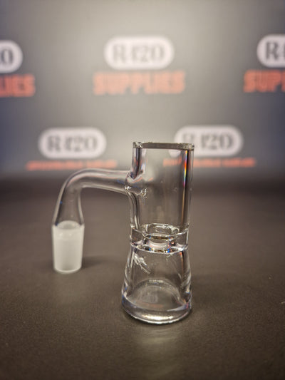 Quartz Banger - 14mm / 90° Male Fitting - Flat Bottom Bucket with Autospin