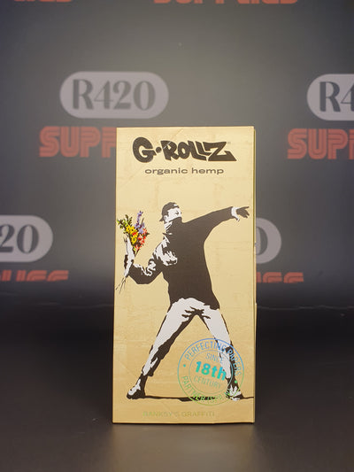 G-Rollz Banksy Graffiti Kingsize Slim, Tips, Poker &amp; Tray - Bloemenwerper