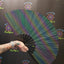 Holographic Reflective Clack Fan – 33cm | Premium Bamboo Rave Fan for Festivals & Parties