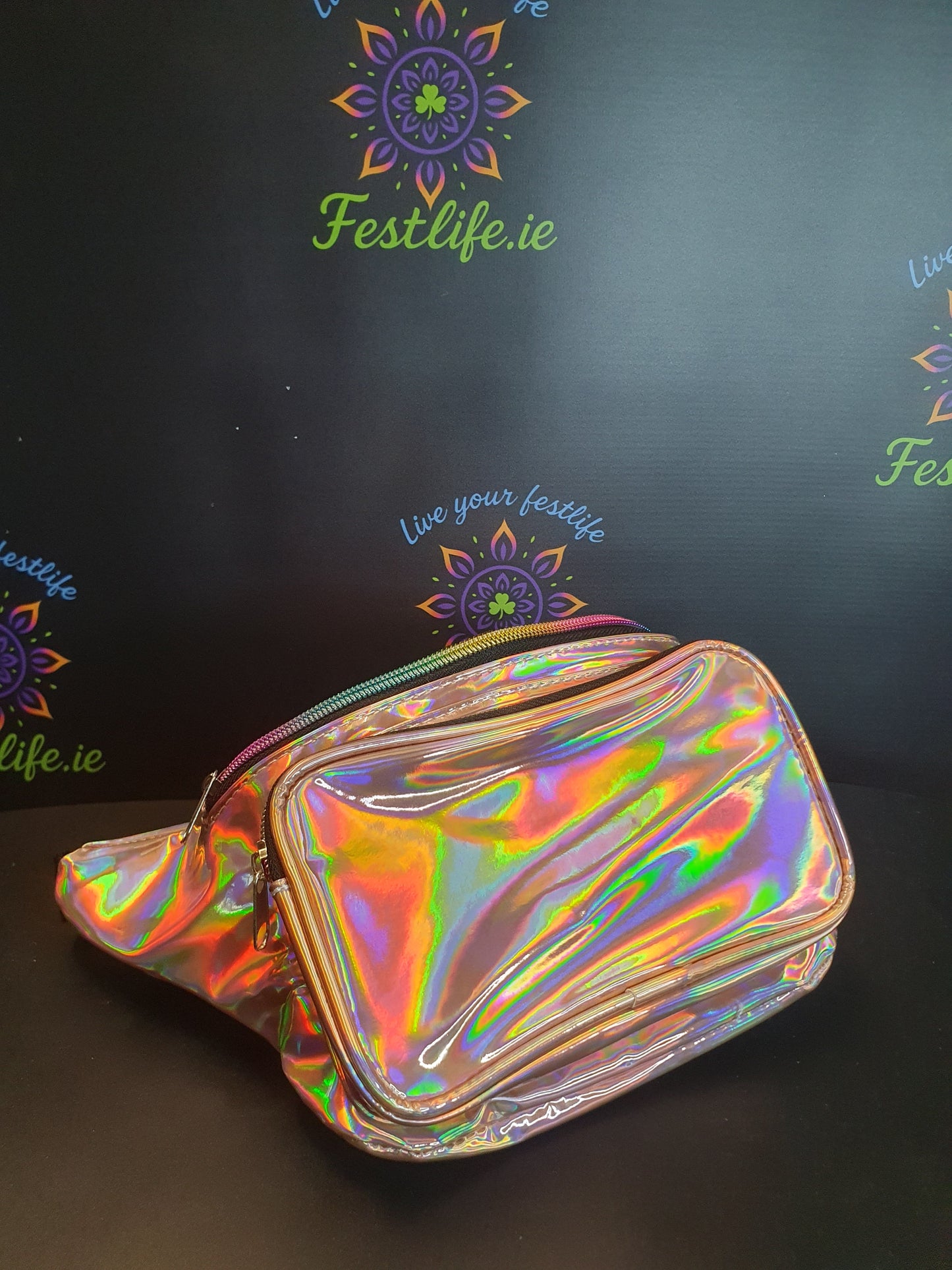 Holografische Festival Heuptas – 3 Kleuren (Zilver, Blauw, Roségoud)