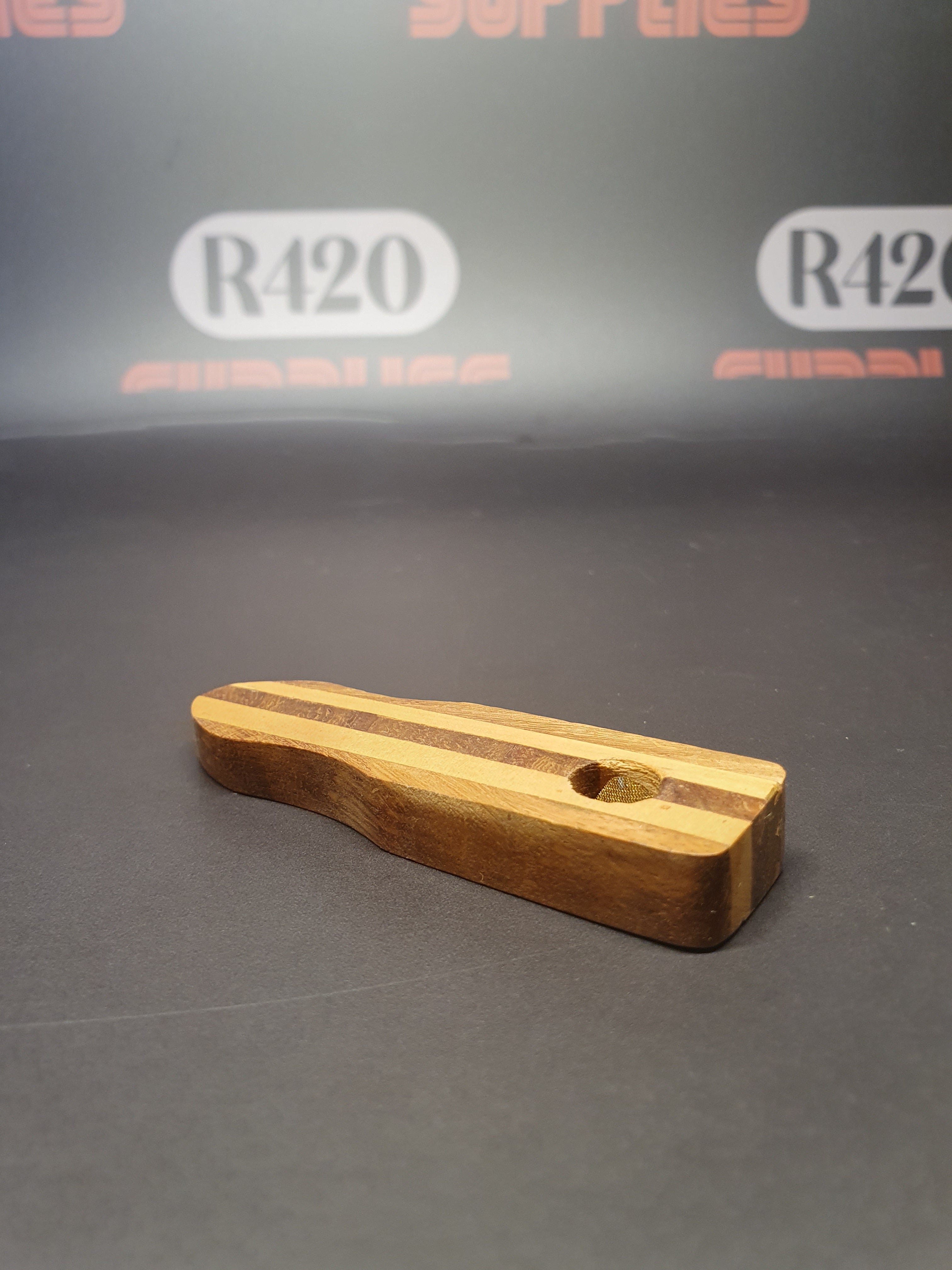 Flat Wooden Pipe - 81mm