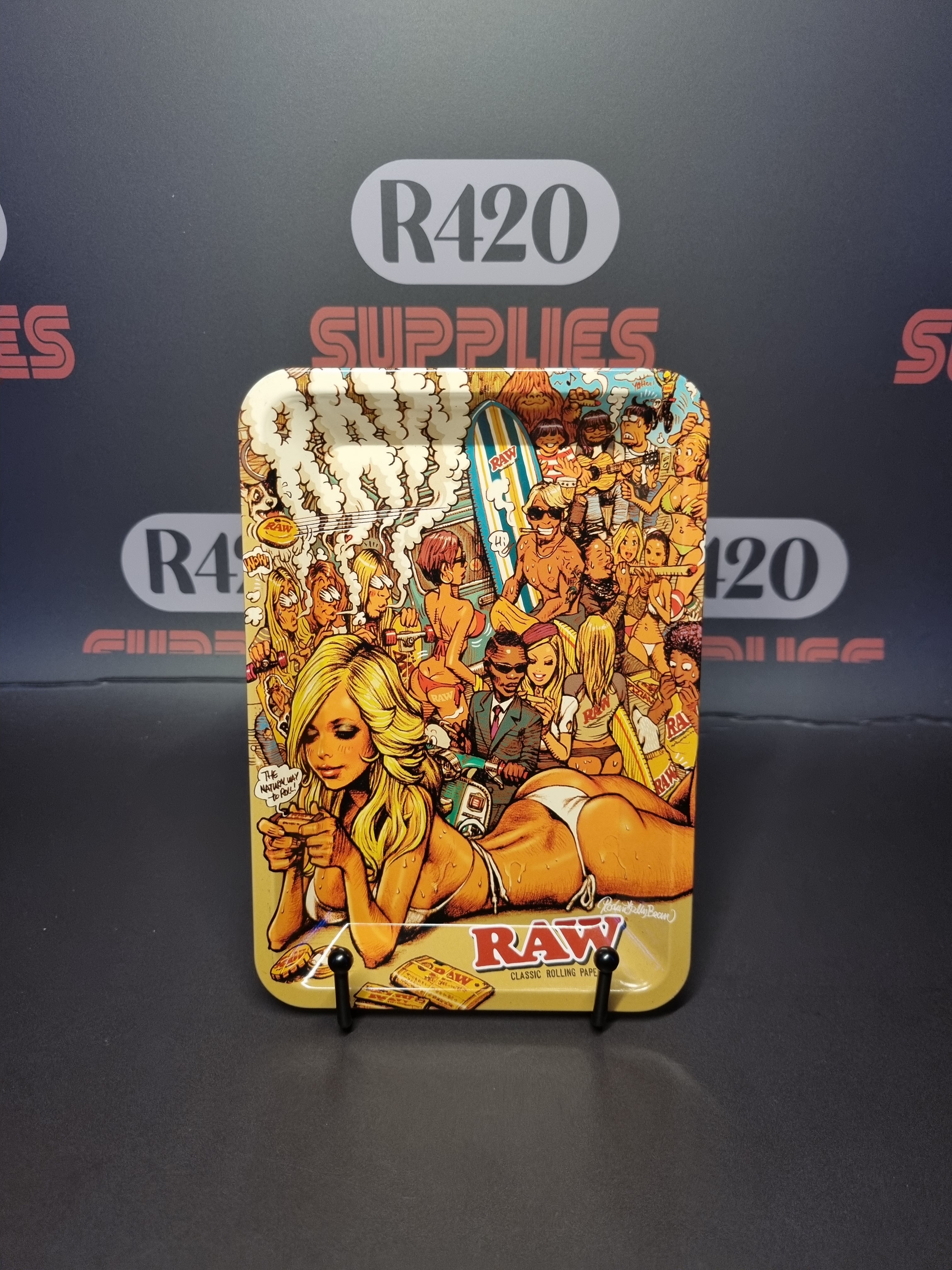 RAW x RJB Summer Beach Metal Rolling Tray - Mini