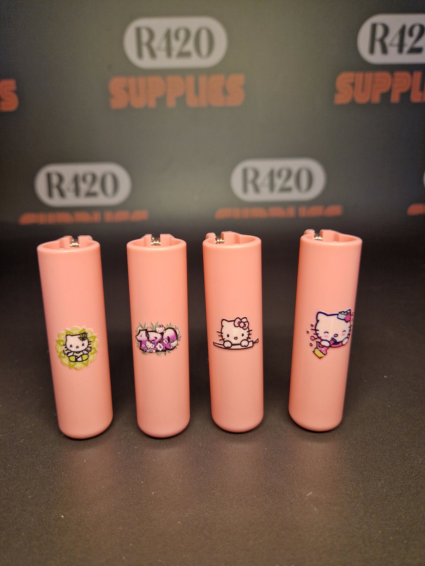 Clipper Lighter Holder - Stoner Kitty Design - Pink