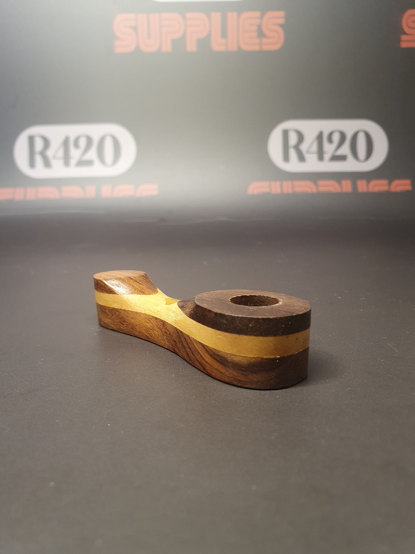 Wooden Flat Spoon Pipe - 80mm