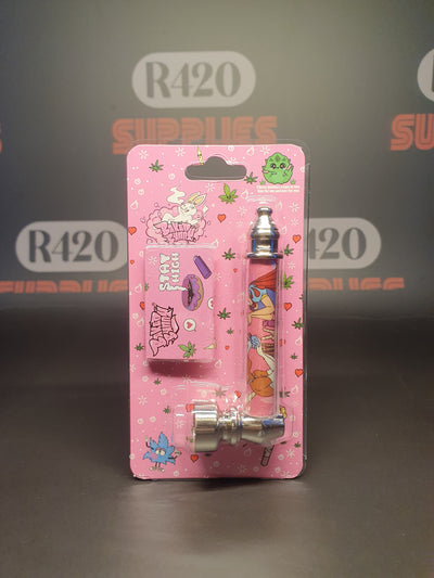 Baked Bunny Metal Pipe - 85mm - Pink