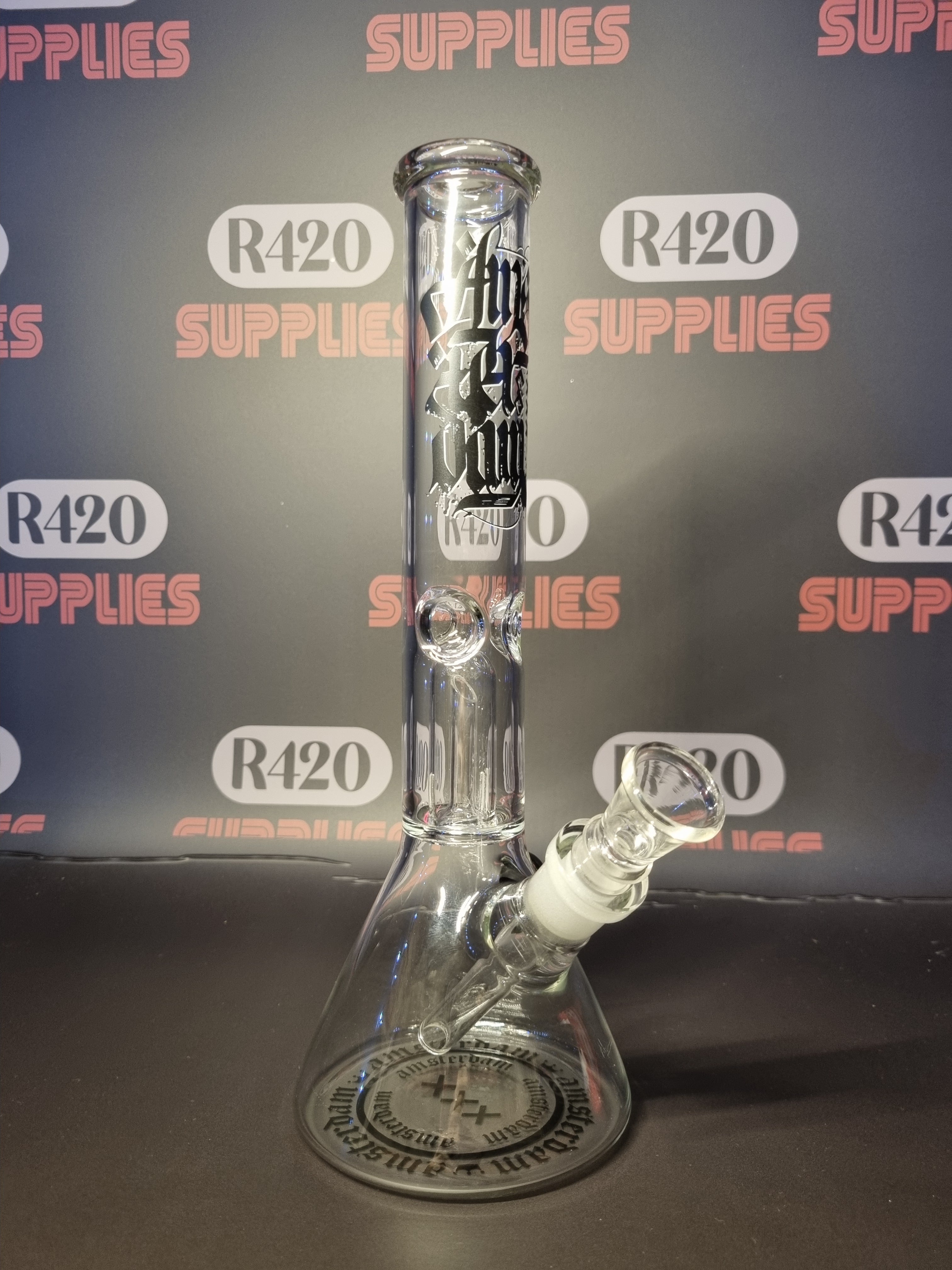 Amsterdam - Clear Beaker Style Bong - H:30cm