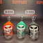 Skull Silicone Pipe with Glass Bowl - 13cm