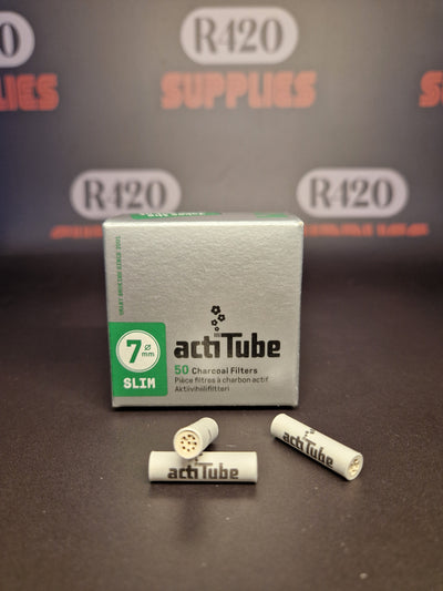 actiTube Charcoal Filters - 50 Pack - 7mm Slim