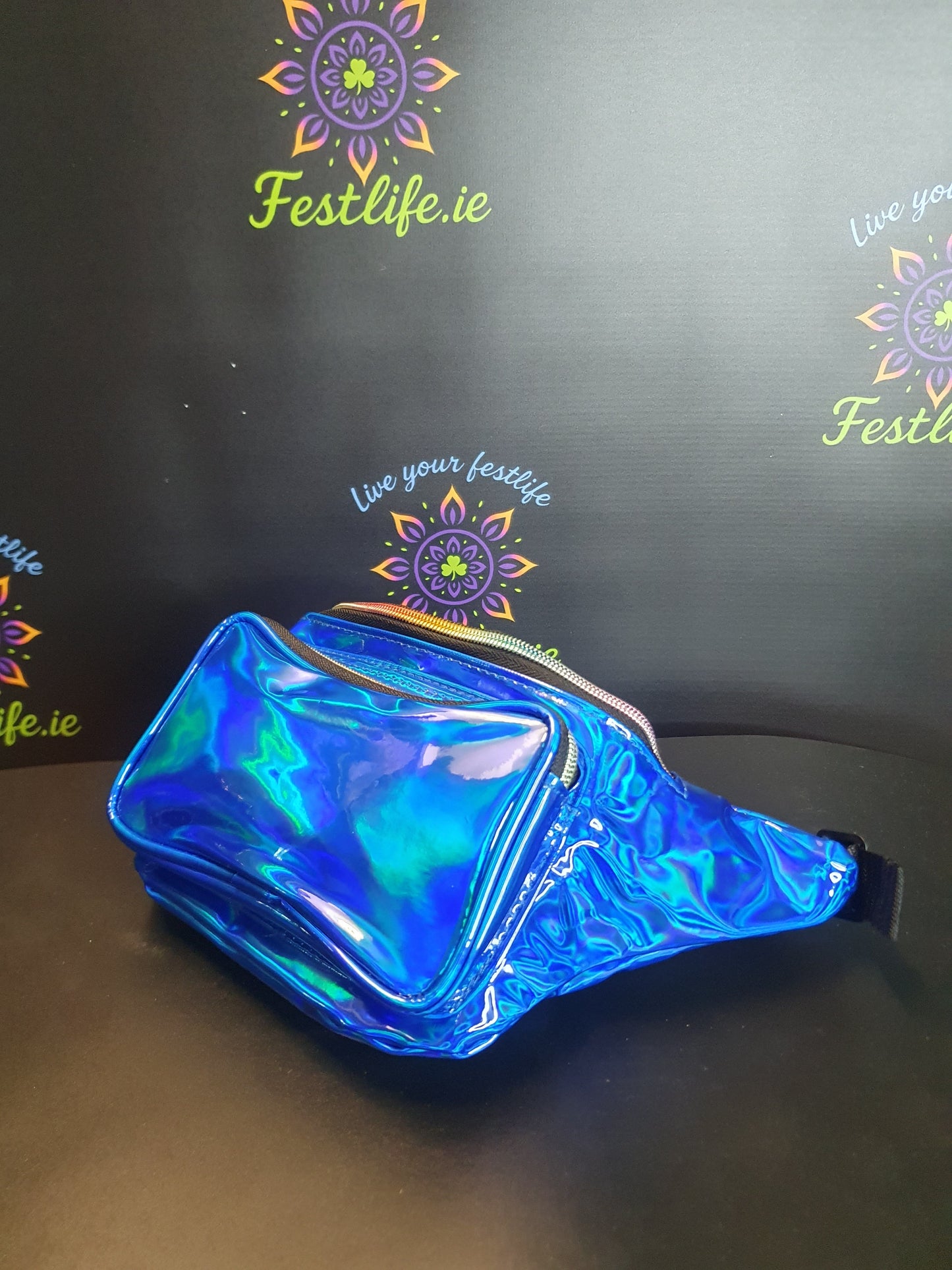 Holografische Festival Heuptas – 3 Kleuren (Zilver, Blauw, Roségoud)
