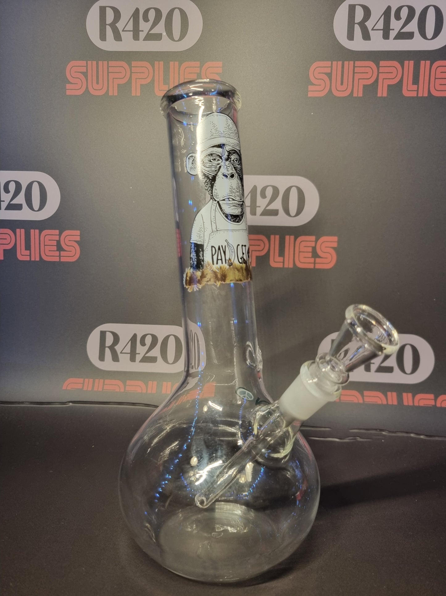 Greenline Aap Glazen Bong - H: 25cm 