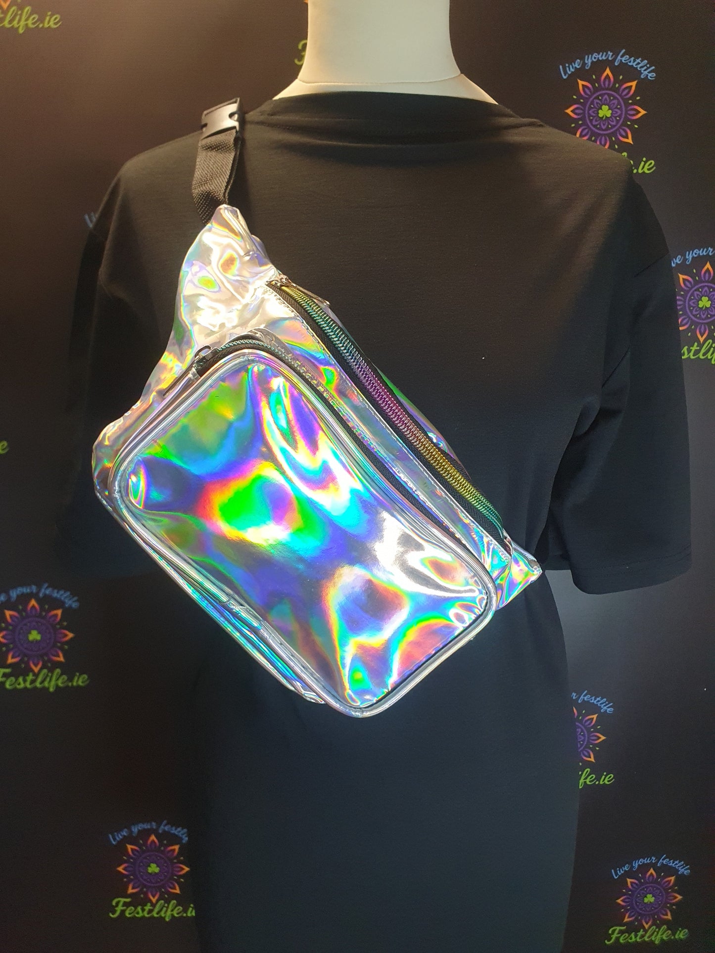 Holografische Festival Heuptas – 3 Kleuren (Zilver, Blauw, Roségoud)