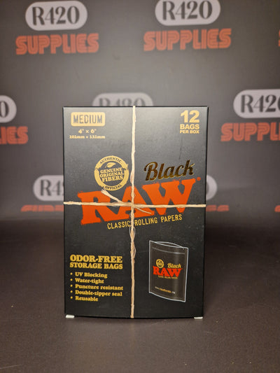 RAW® SACK - BLACK - MEDIUM 12PCS