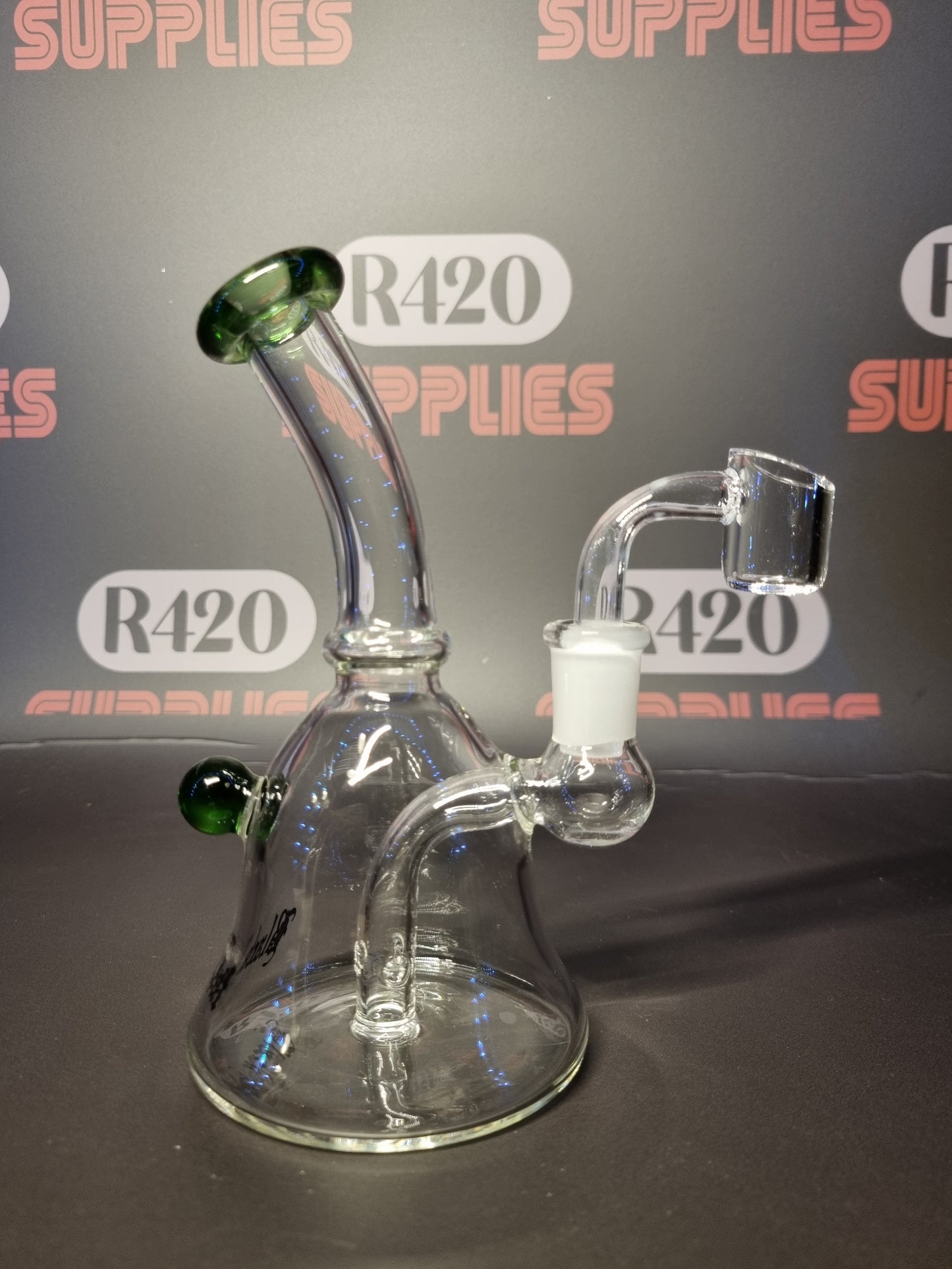 Black Leaf - Glazen Dab Rig - H155mm - Groen