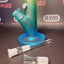 Black Leaf Tower Style Bong - Rainbow Coloured - H: 36cm