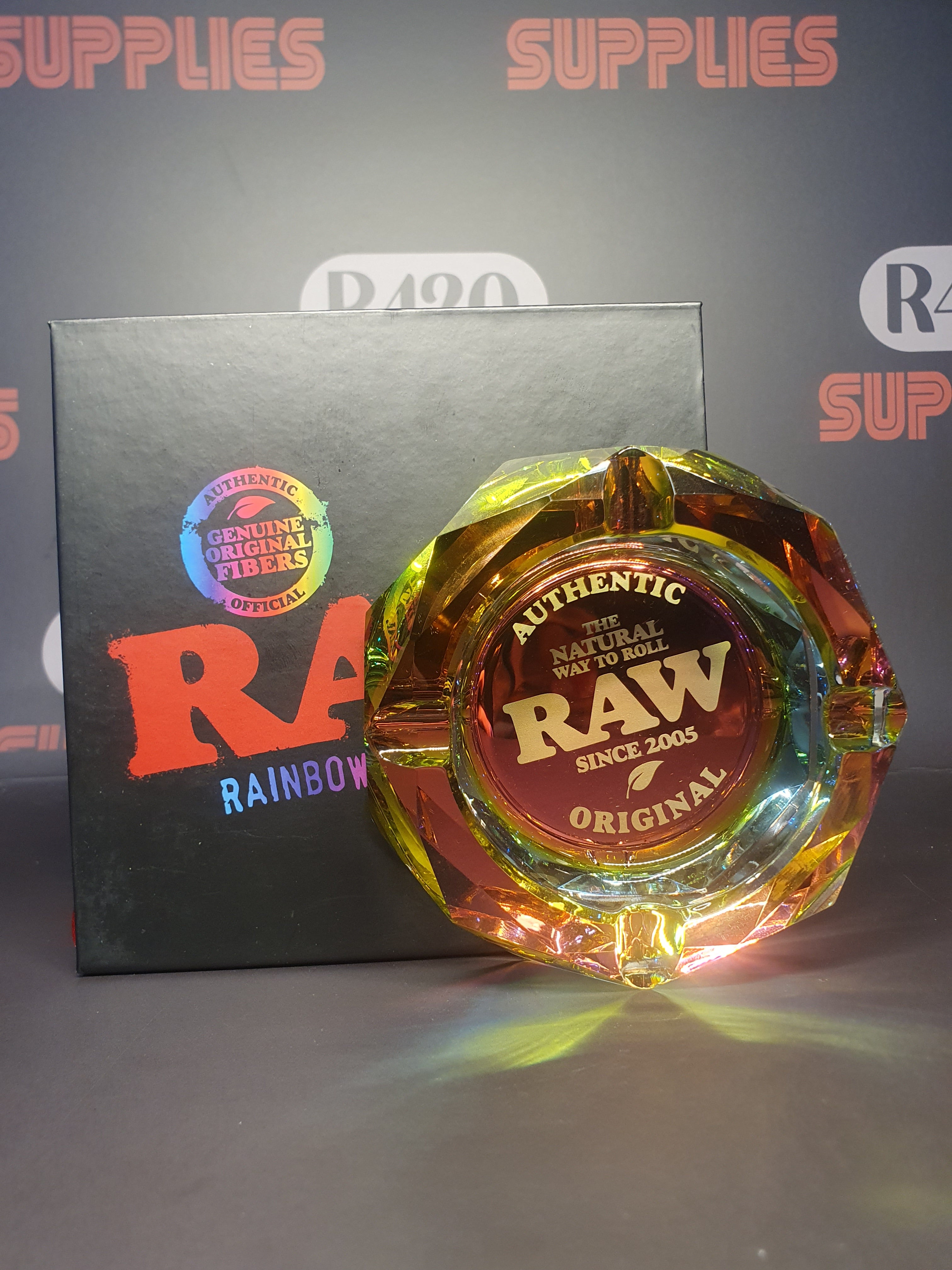 RAW Rainbow Glass Ashtray