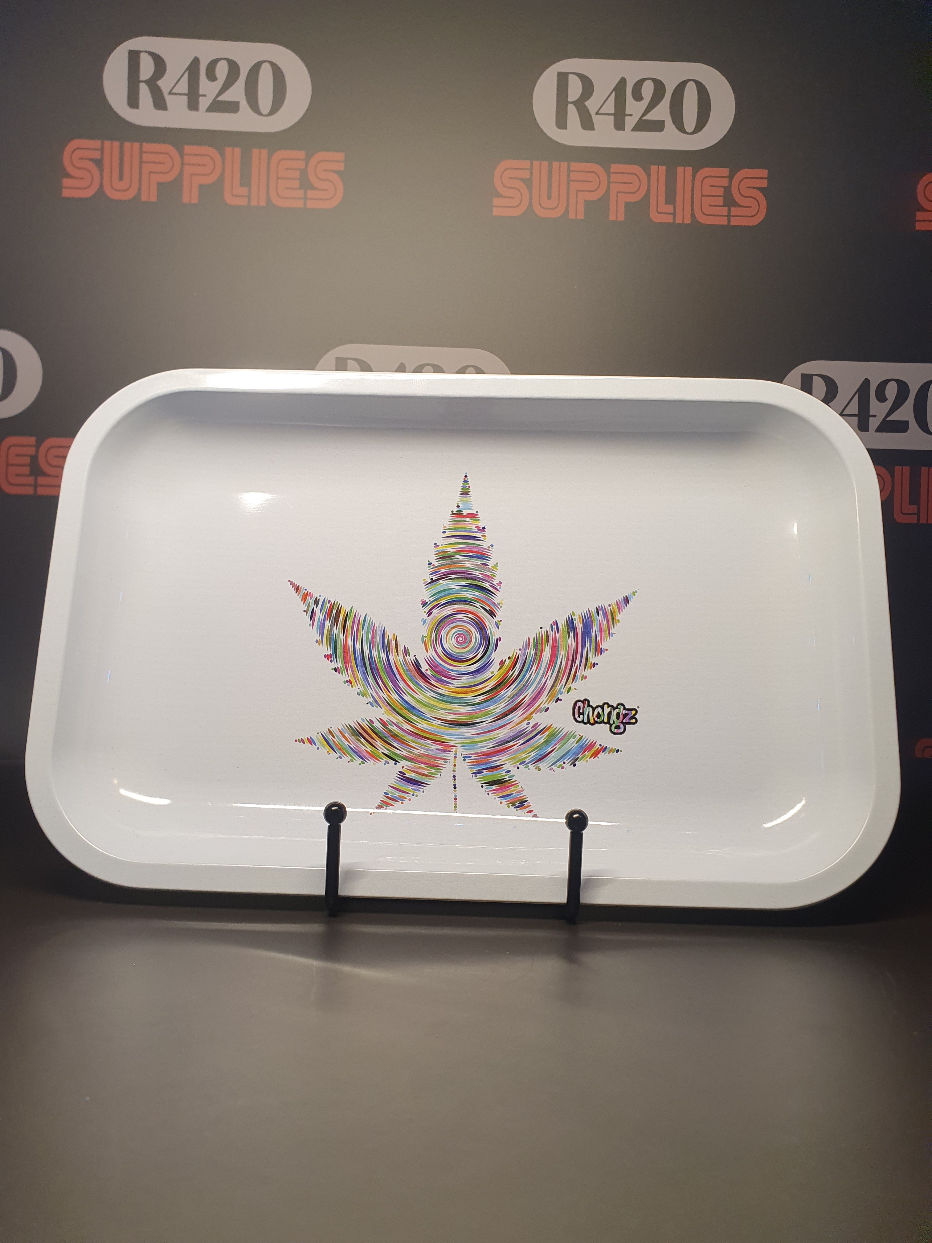 Chongz – Trippy Leaf - Small Metal Rolling Tray