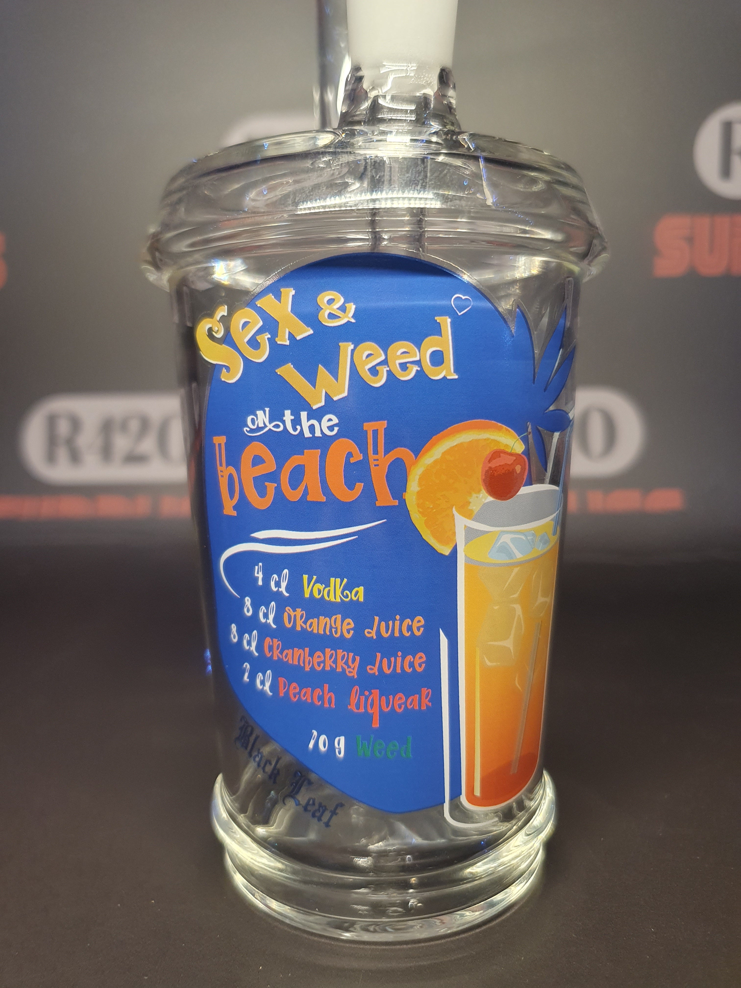 Black Leaf - "Sex & Weed on the Beach" Bottle Bong  - H240mm