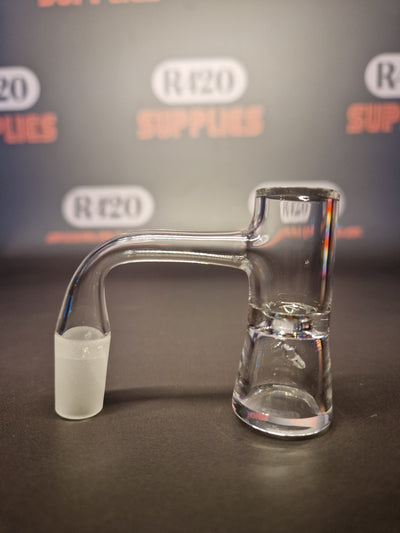 Quartz Banger - 14mm / 90° Male Fitting - Flat Bottom Bucket with Autospin
