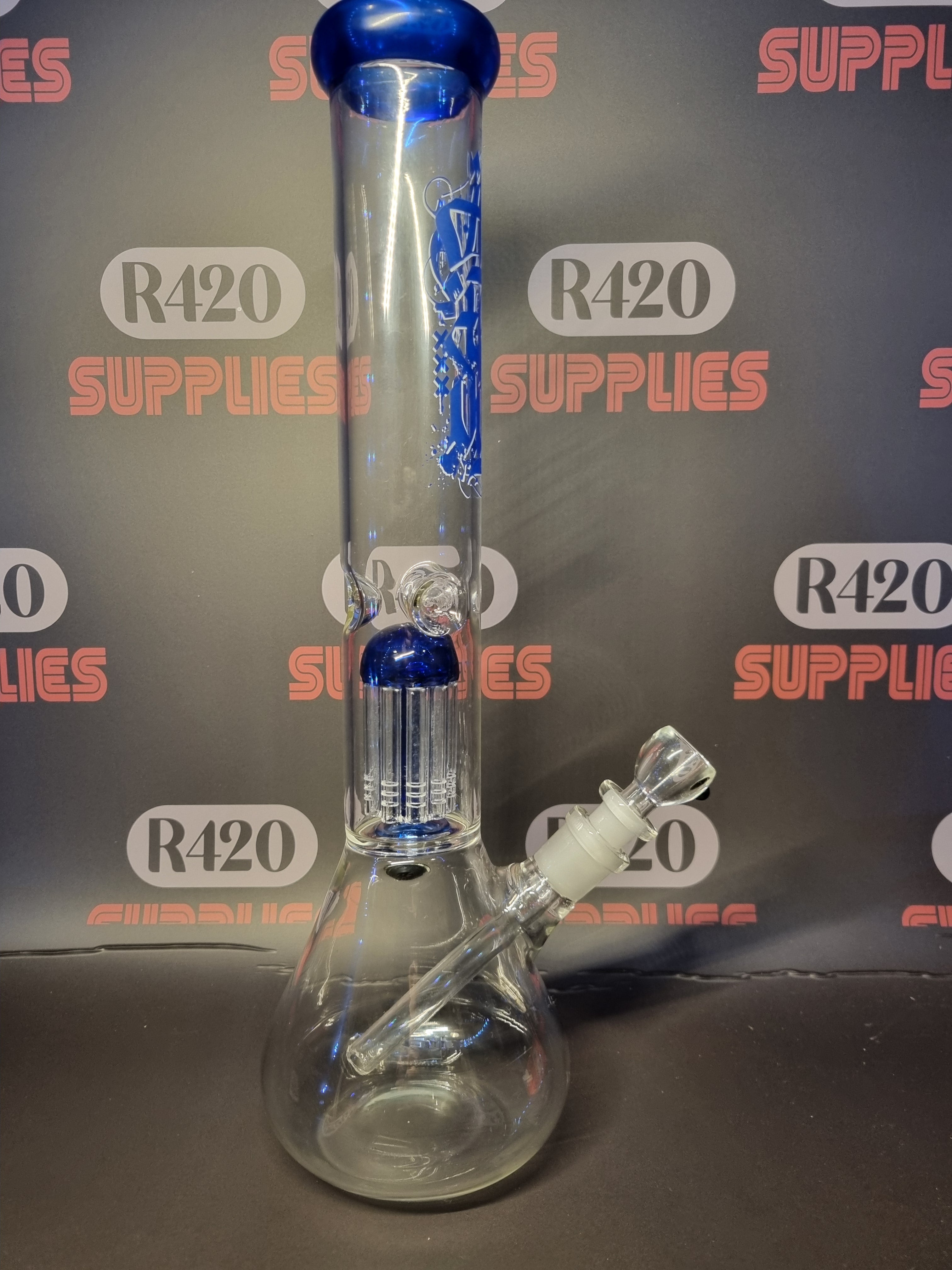 Amsterdam - Beaker Style Bong - H:40cm - Blue