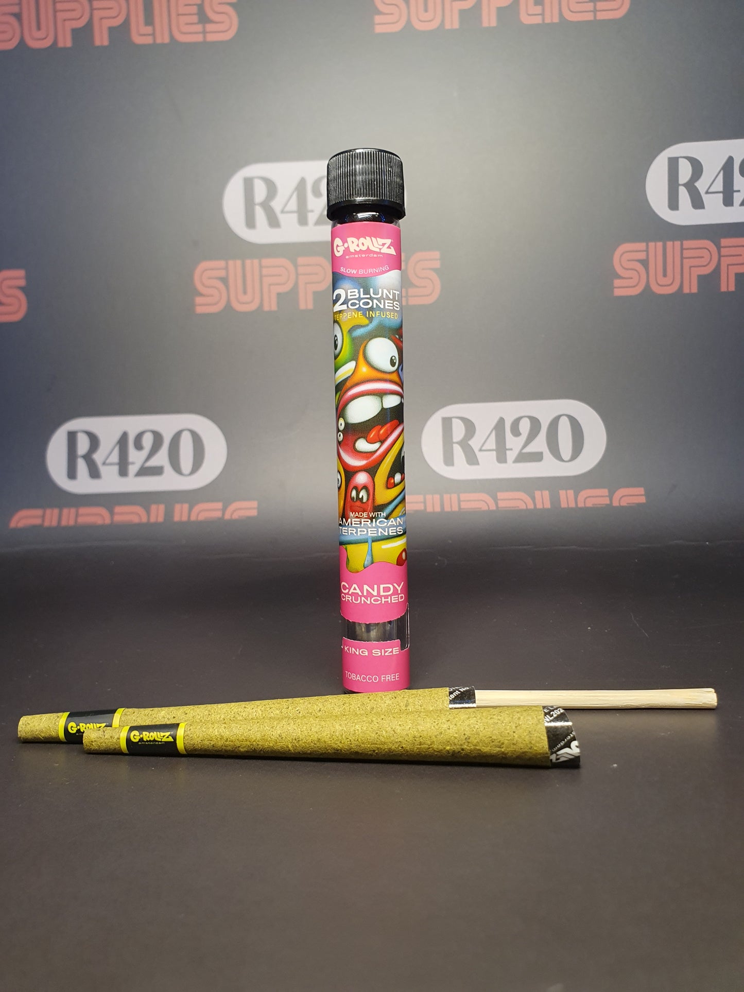 G-Rollz - Voorgedraaide Terpeen-geïnfuseerde Blunt Cones - Candy Crunched (2 stuks)