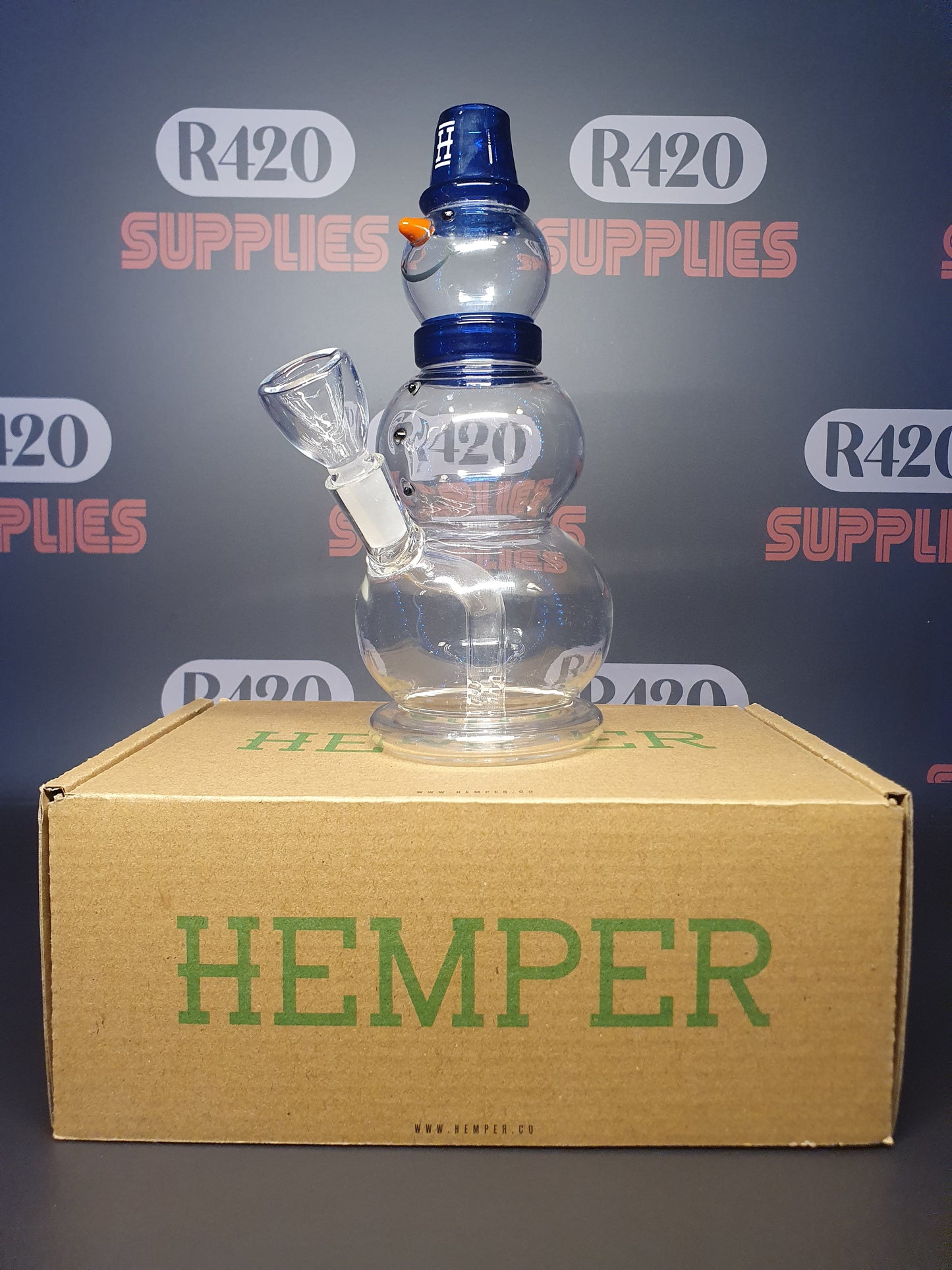 Hemper Glass Bong - Snowman