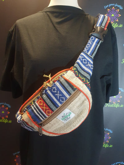 Hemp & Cotton Bum Bag – Mixed Boho Designs