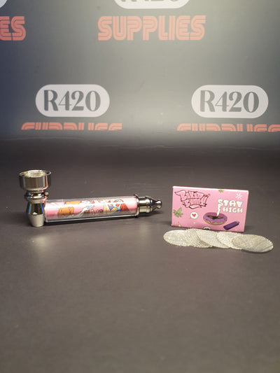 Baked Bunny Metal Pipe - 85mm - Pink