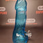 Glass Penis Shaped Bong - 17cm - Blue