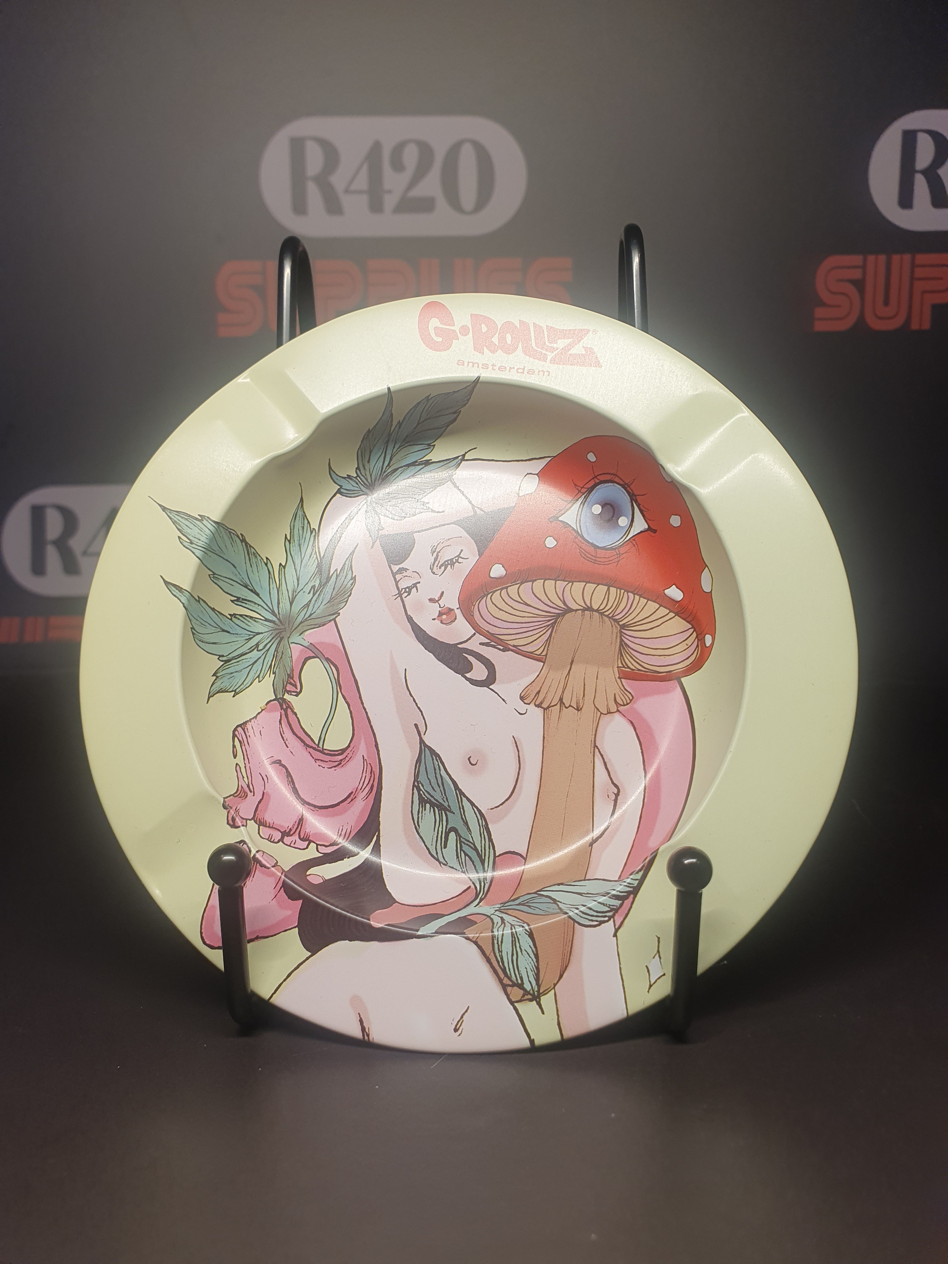 G-Rollz - "Magic Mushroom" Metal Ashtray - 135mm