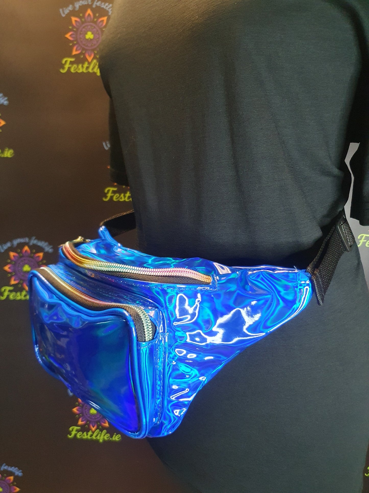 Holografische Festival Heuptas – 3 Kleuren (Zilver, Blauw, Roségoud)