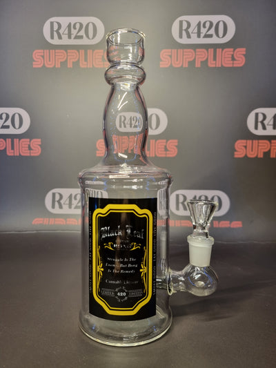 Black Leaf - "Whisky" Bottle Bong  - H240mm