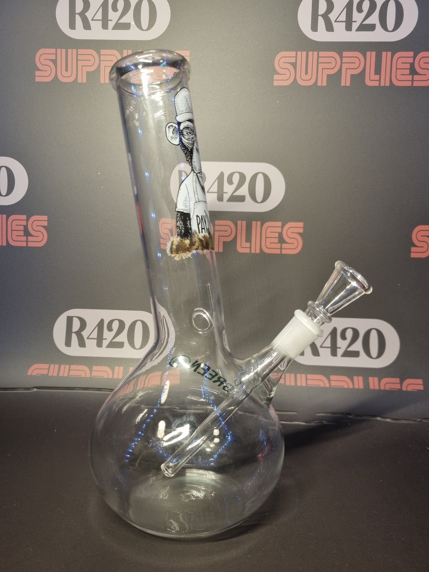Greenline Aap Glazen Bong - H: 25cm 