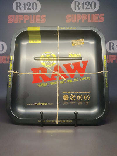 RAW Metal Rolling Tray - Black - SQUARE