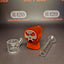 Skull Silicone Pipe with Glass Bowl - 13cm