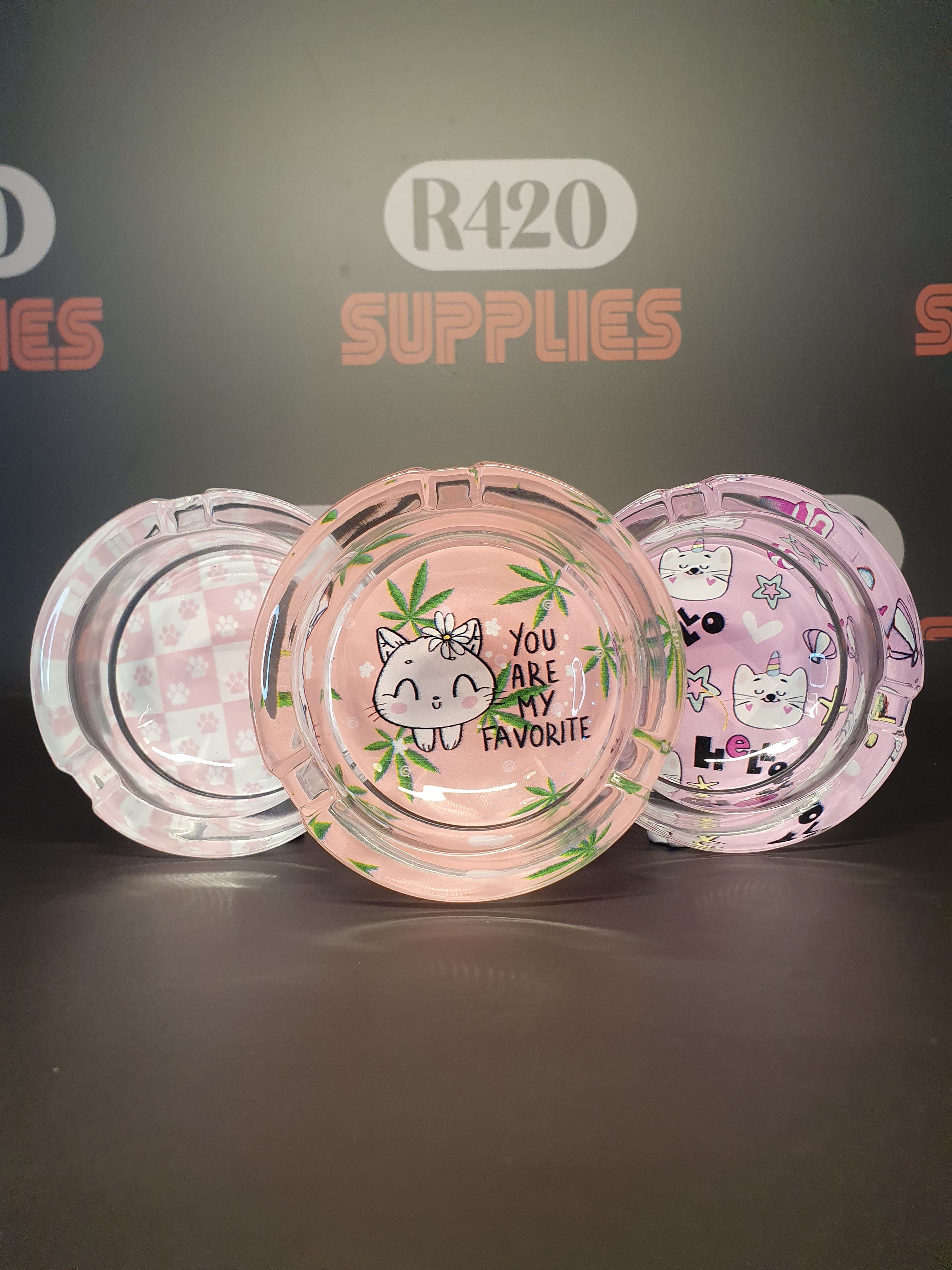 Stoner Kitty Glass Ashtray - 85mm