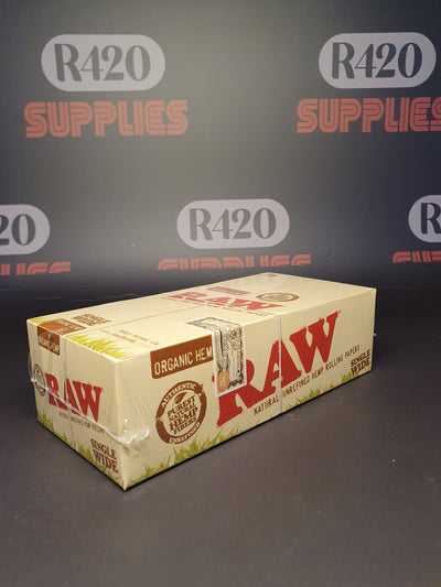 RAW Organic Hemp Single Wide - Double Window - 100 Leaves