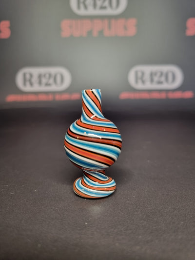 Glass Carb Cap - Spiral Design - Mixed Colours