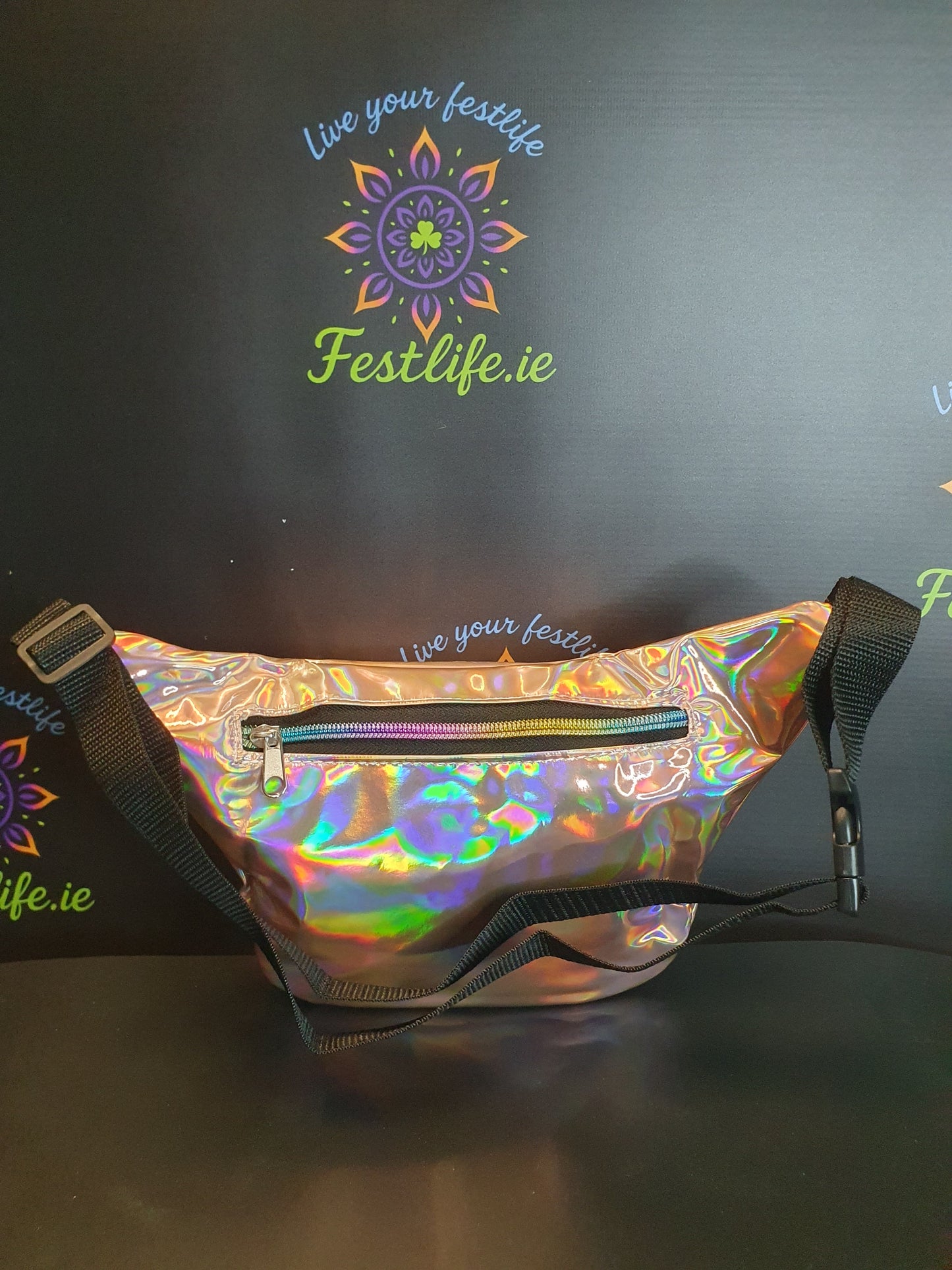 Holografische Festival Heuptas – 3 Kleuren (Zilver, Blauw, Roségoud)