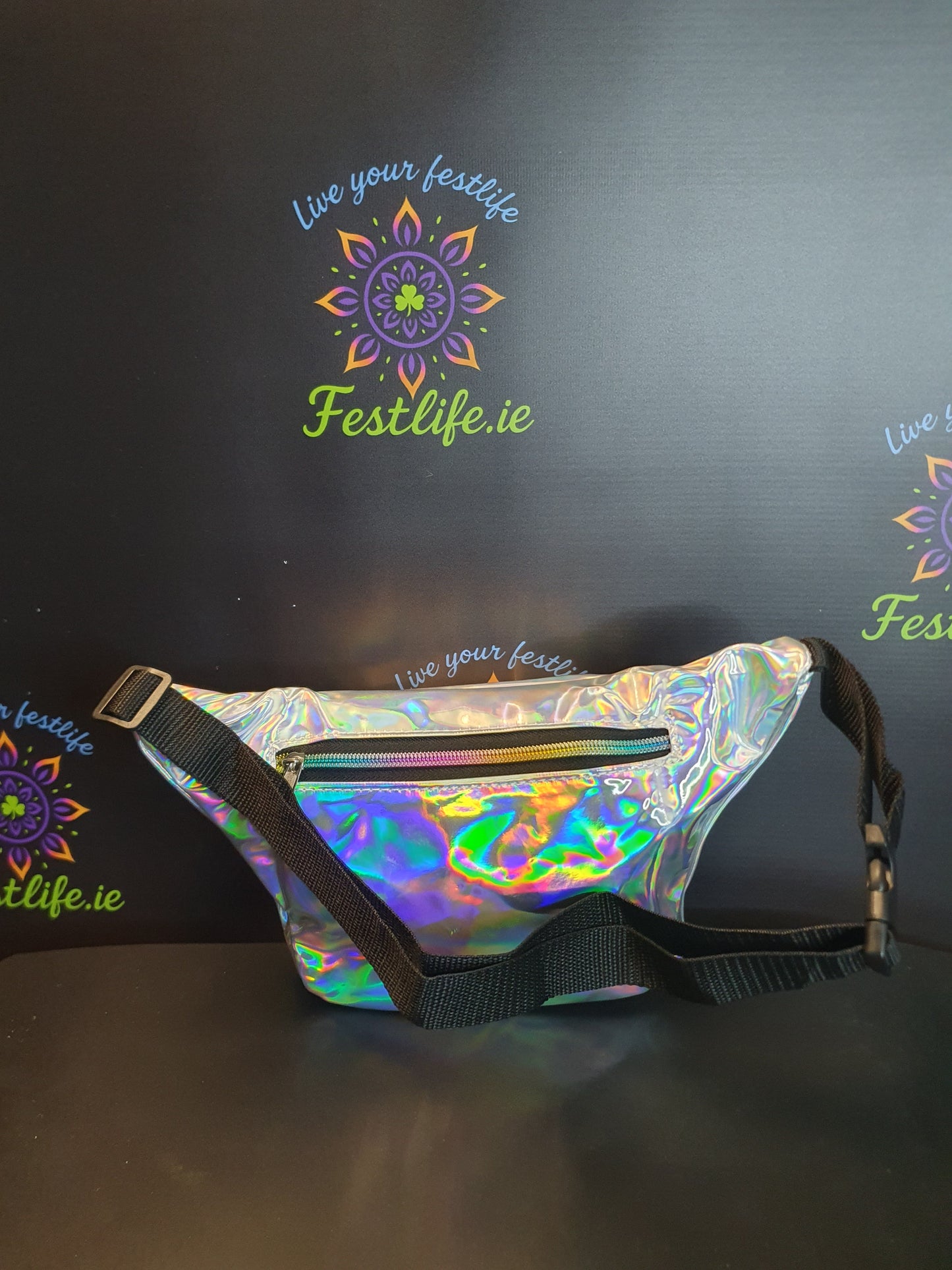 Holografische Festival Heuptas – 3 Kleuren (Zilver, Blauw, Roségoud)