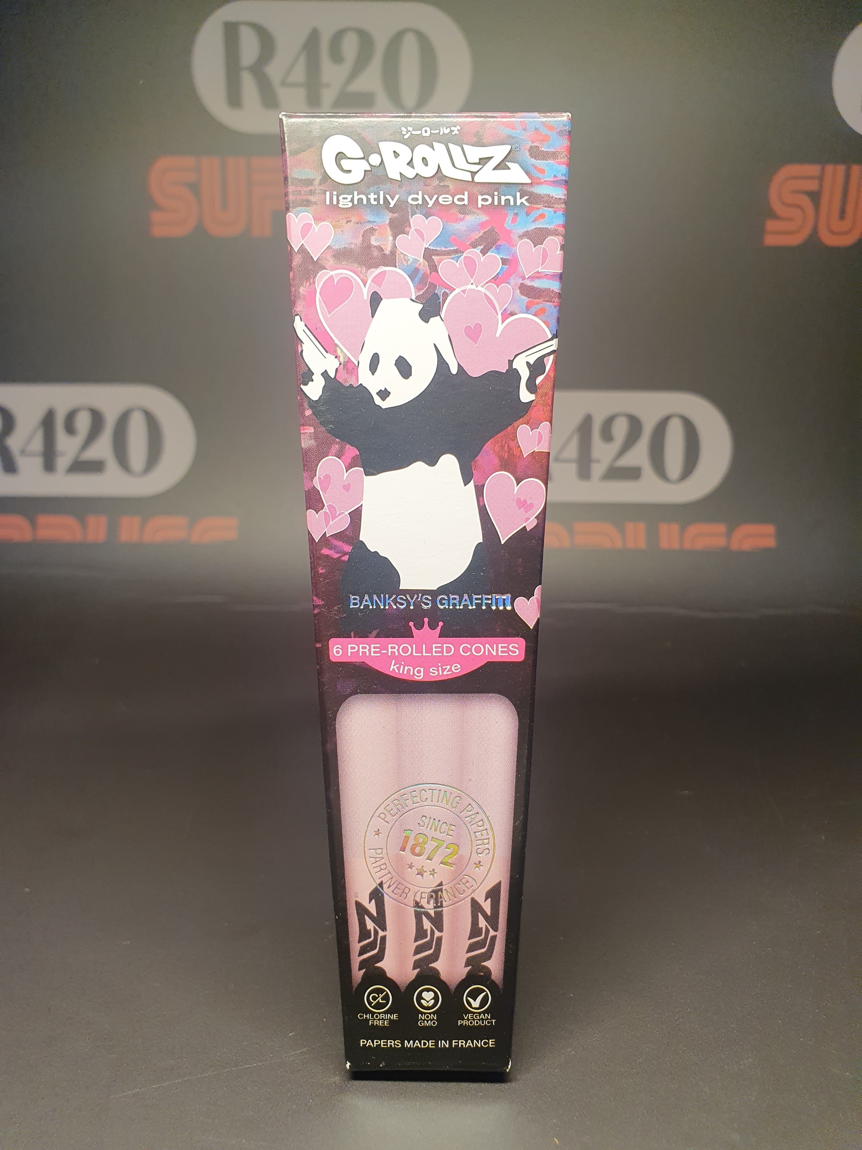 G-Rollz - Banksy -  Kingsize Pink Cones - 6 Pk