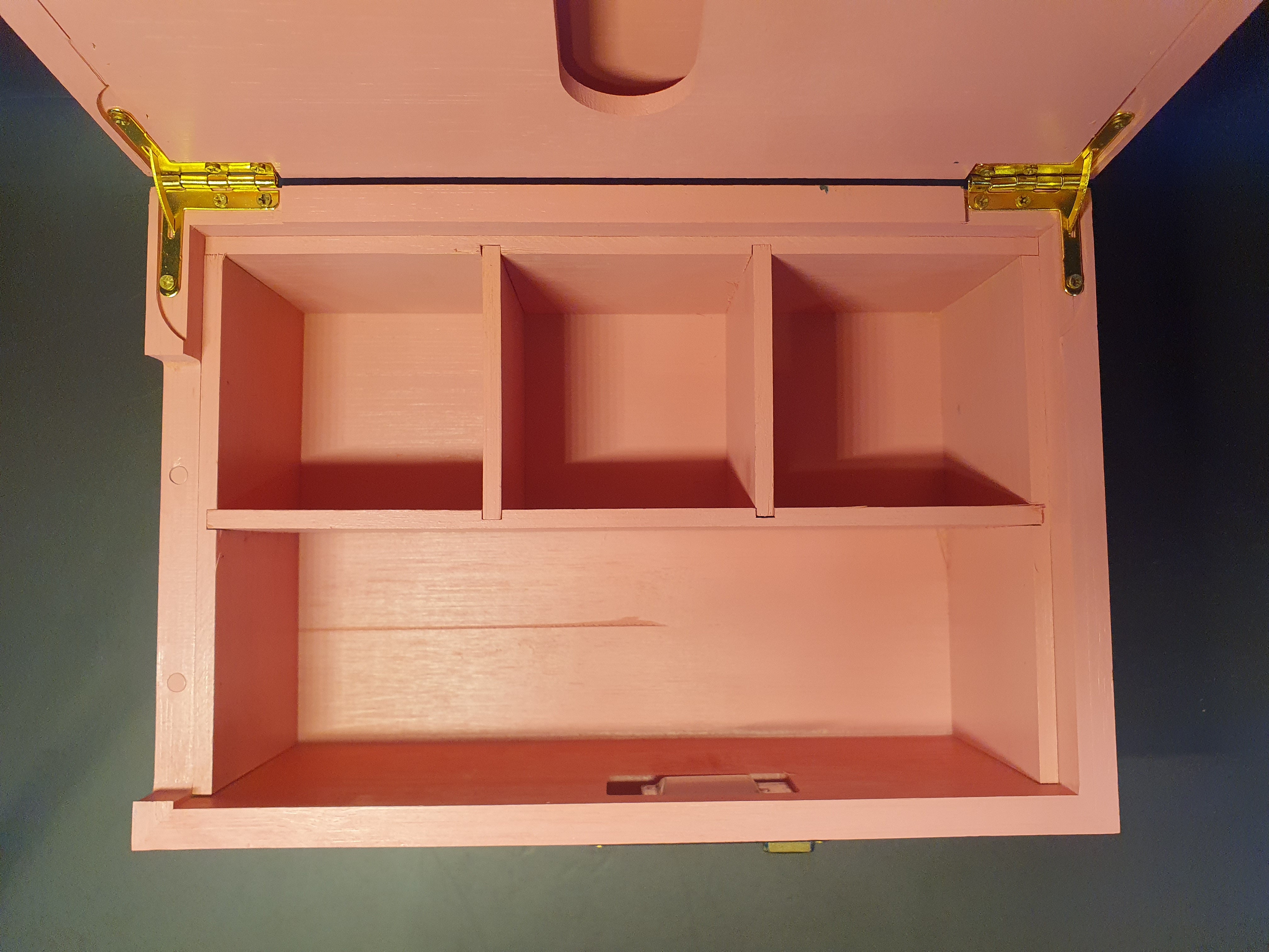 Pink Lockable Wooden Box Set
