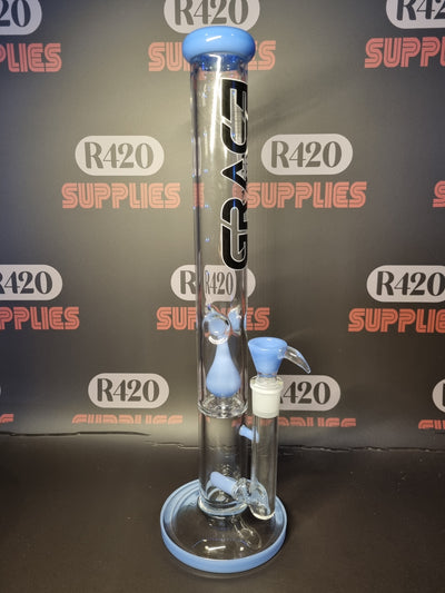 Grace Glass - Blue Barrel Bong H:41cm - 5mm Thick