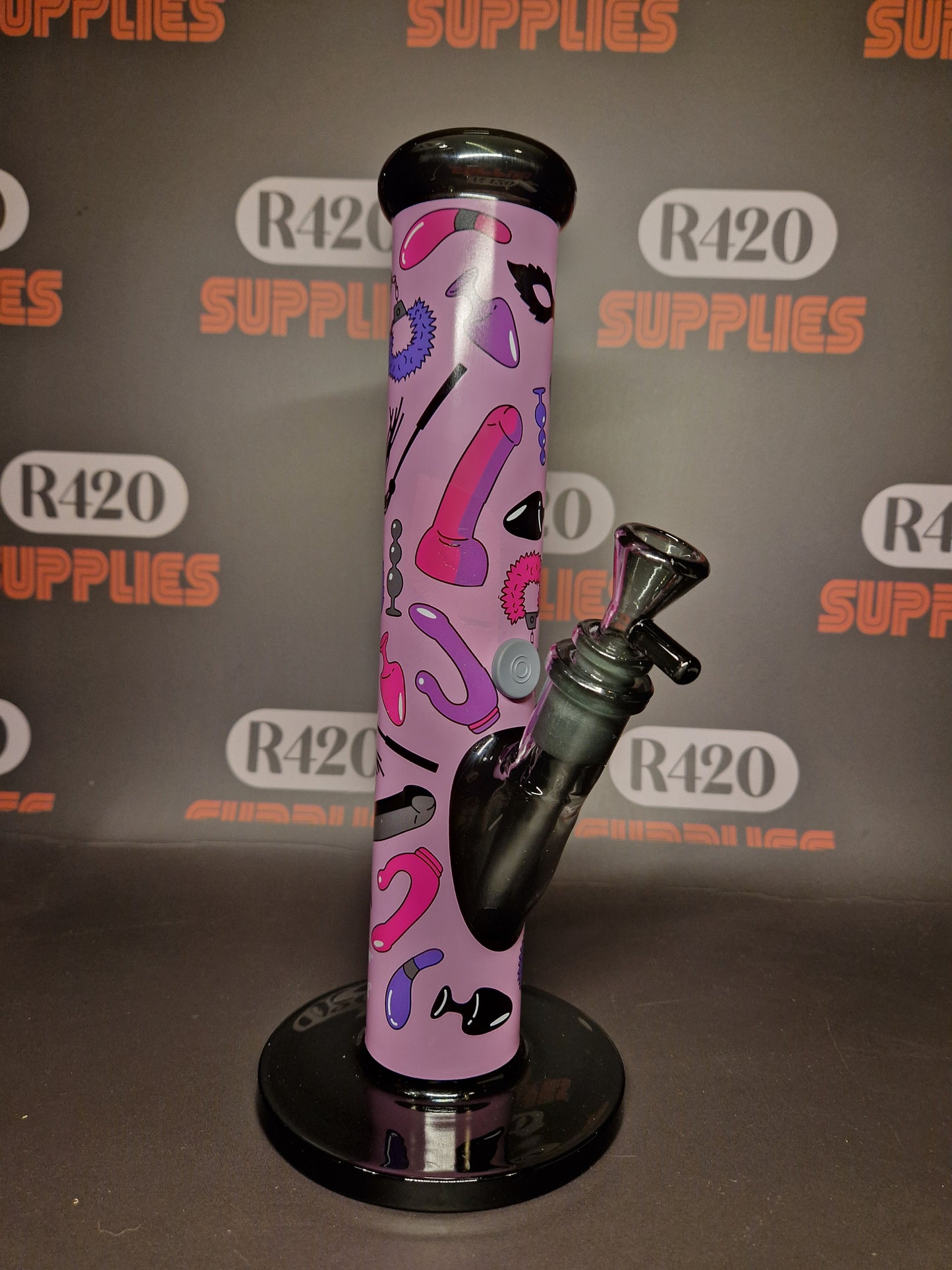 Keramische Penisvormige Bong - 29cm - Zwart