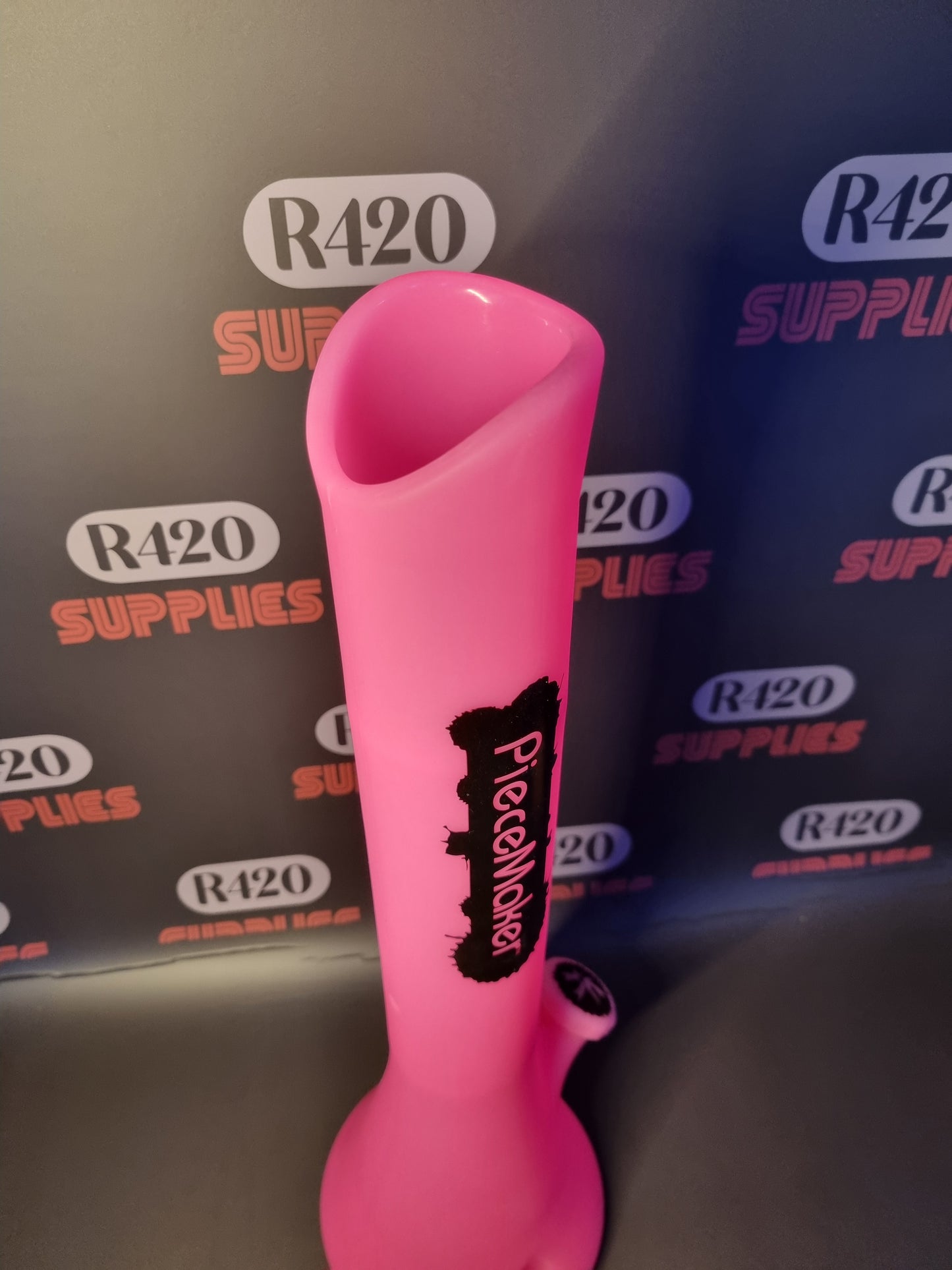 PieceMaker "Kirby" Indy Glow (blauw) siliconen bong - 37cm (Ø45mm)