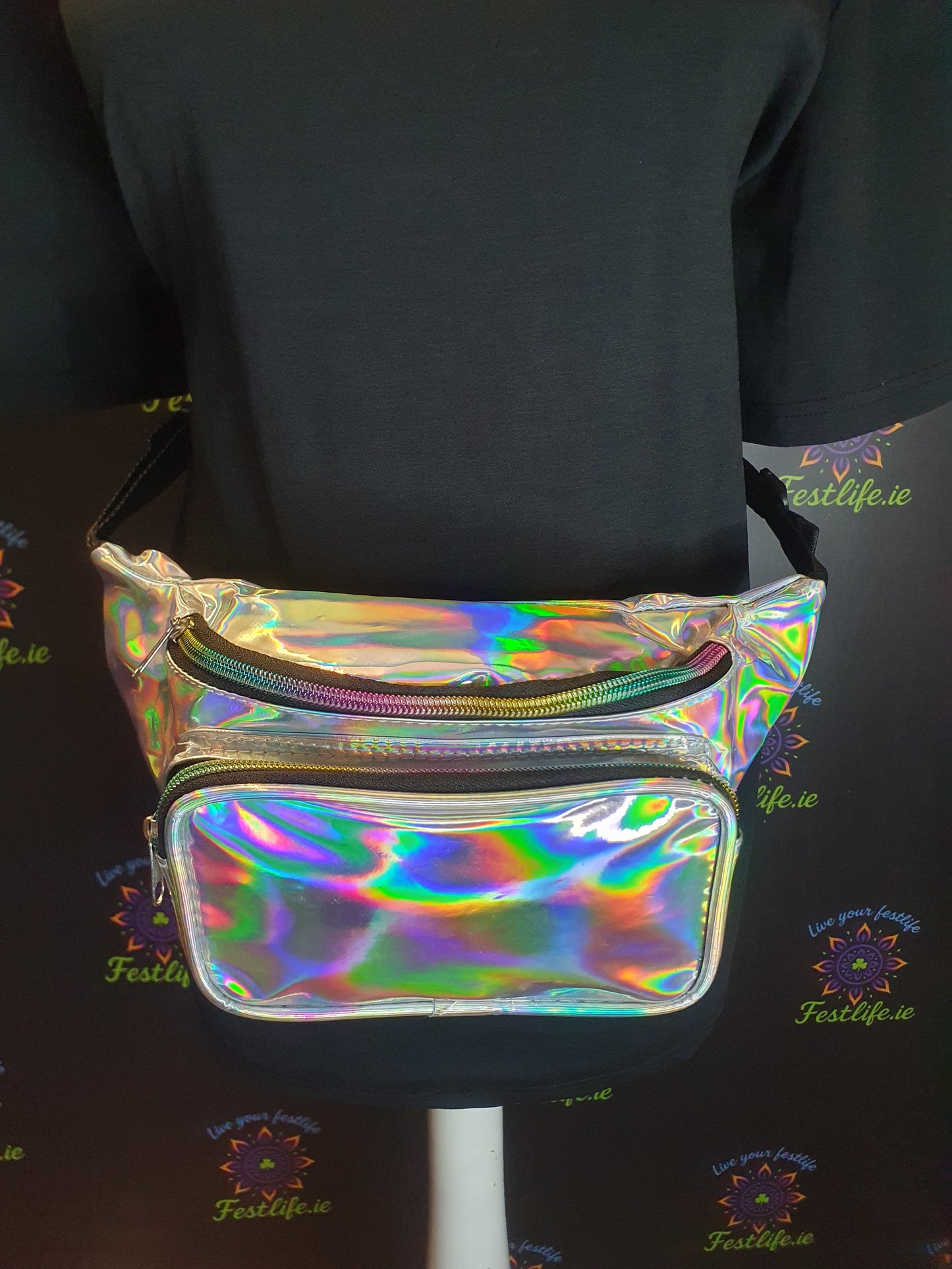 Holografische Festival Heuptas – 3 Kleuren (Zilver, Blauw, Roségoud)