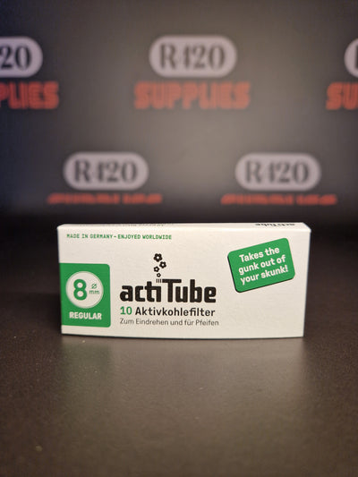 actiTube Charcoal Filters - 10 Pack - 8mm Regular
