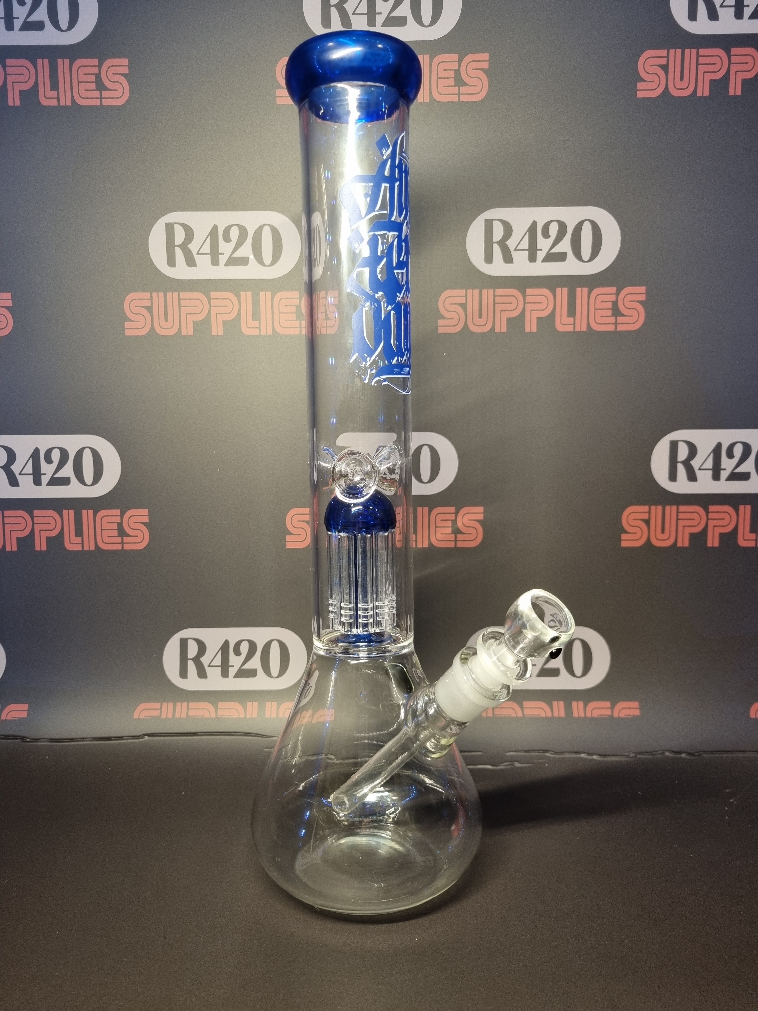 Amsterdam - Beaker Style Bong - H:40cm - Blue
